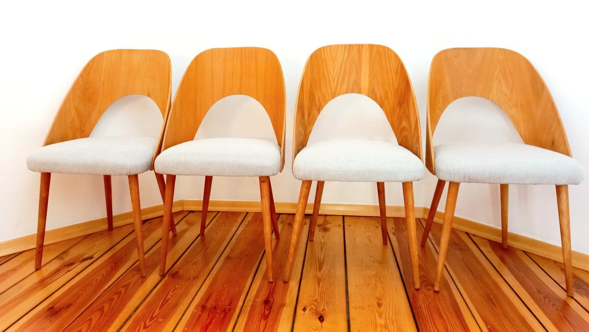 Czechoslovakian Chairs by A. Suman for Tatra Nabytok, 1960s, Set of 4