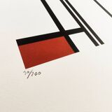 1970s Piet Mondrian Limited Edition Lithograph Numbered in Pencil.