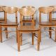 Lot de 6 chaises de salle à manger, Rainer Daumiller, bois de pin, années 1970