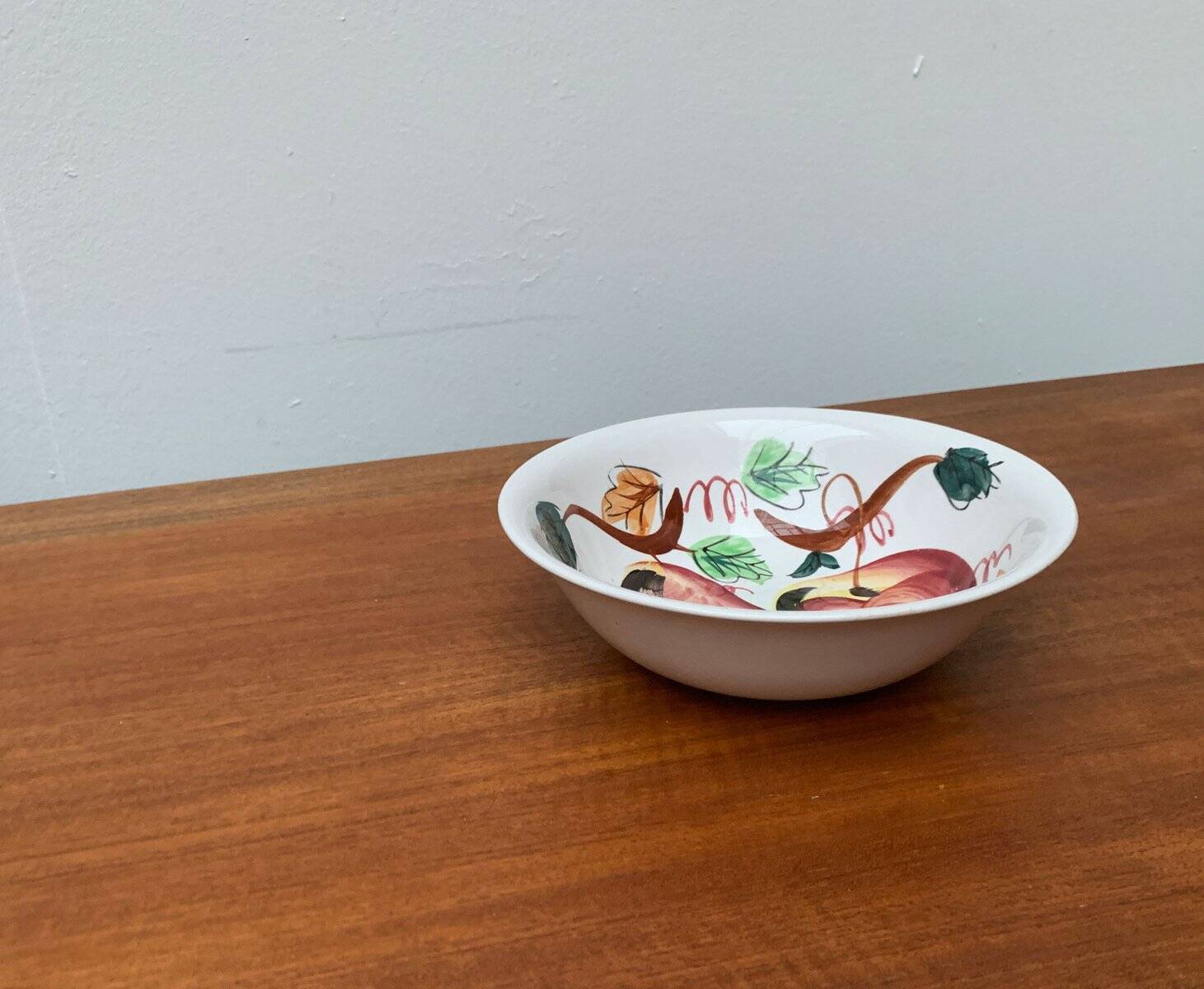 Bol en céramique vintage avec décor floral peint à la main de S.S. Crown, Japon