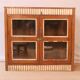 former Art Deco glazed sideboard in Burmese teak