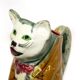 Figurative jug in majolica cat