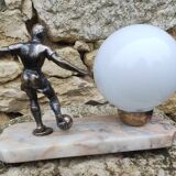 Art deco lamp in footballer marble