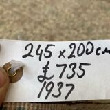 Vintage Square Turkish Rug 245x200 cm, Tribal Wool Carpet Large