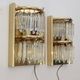 Pair of Murano glass wall lights by Lumica 1970s