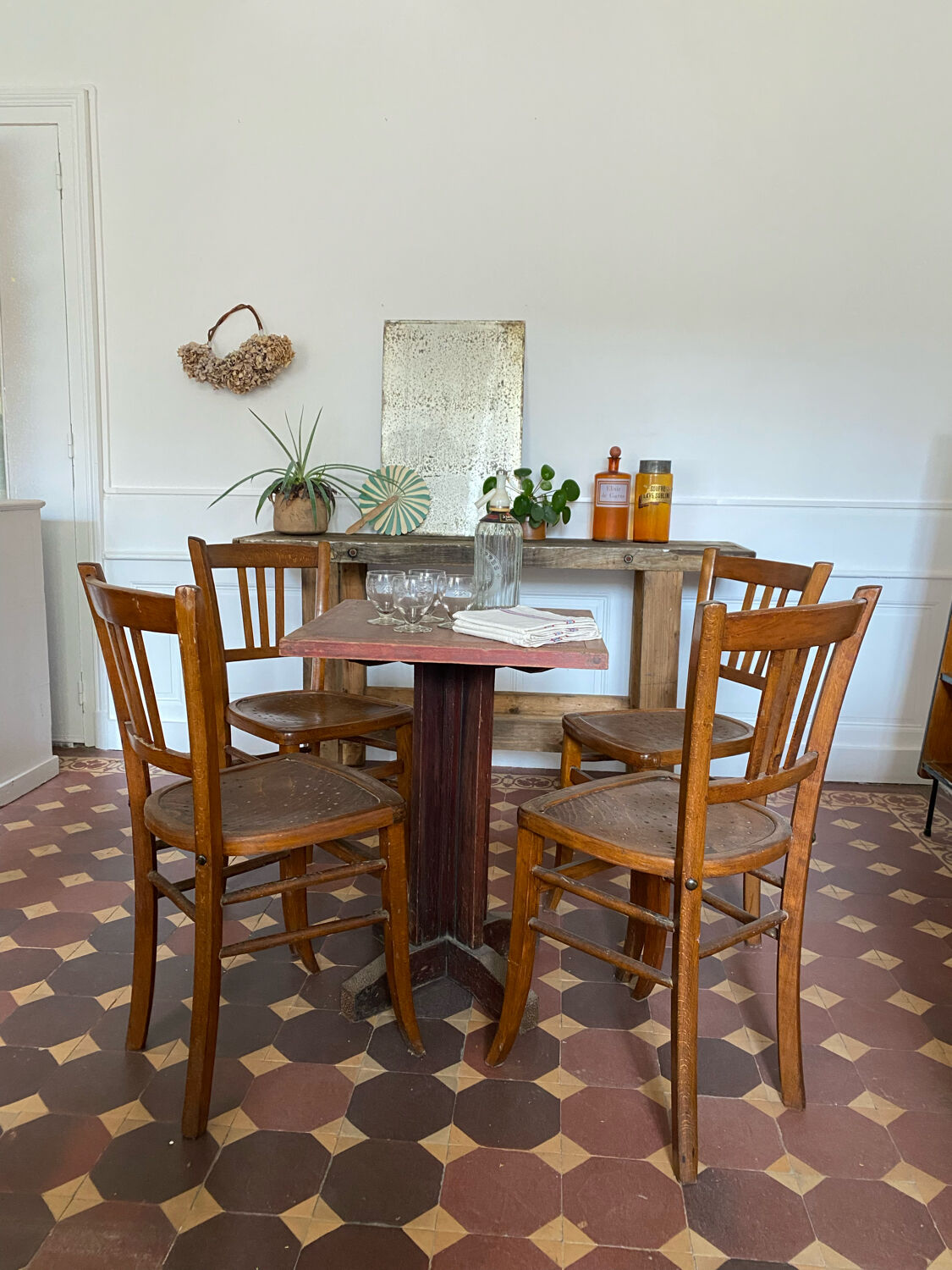 Ensemble de 4 chaises bistrot Luterma