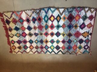 Tapis berbère boucharouite Maroc 114x210cm