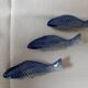 Blue fish ceramic knife holder