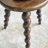 Vintage stool milking stool beech wood