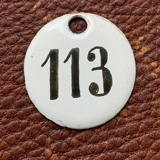 Vintage Enamel Train Seat Numbers from Europe Lucky Number House Number Room