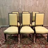 Set of 6 mahogany chairs in the Arbus style