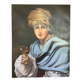 Tableau portrait orientaliste signé