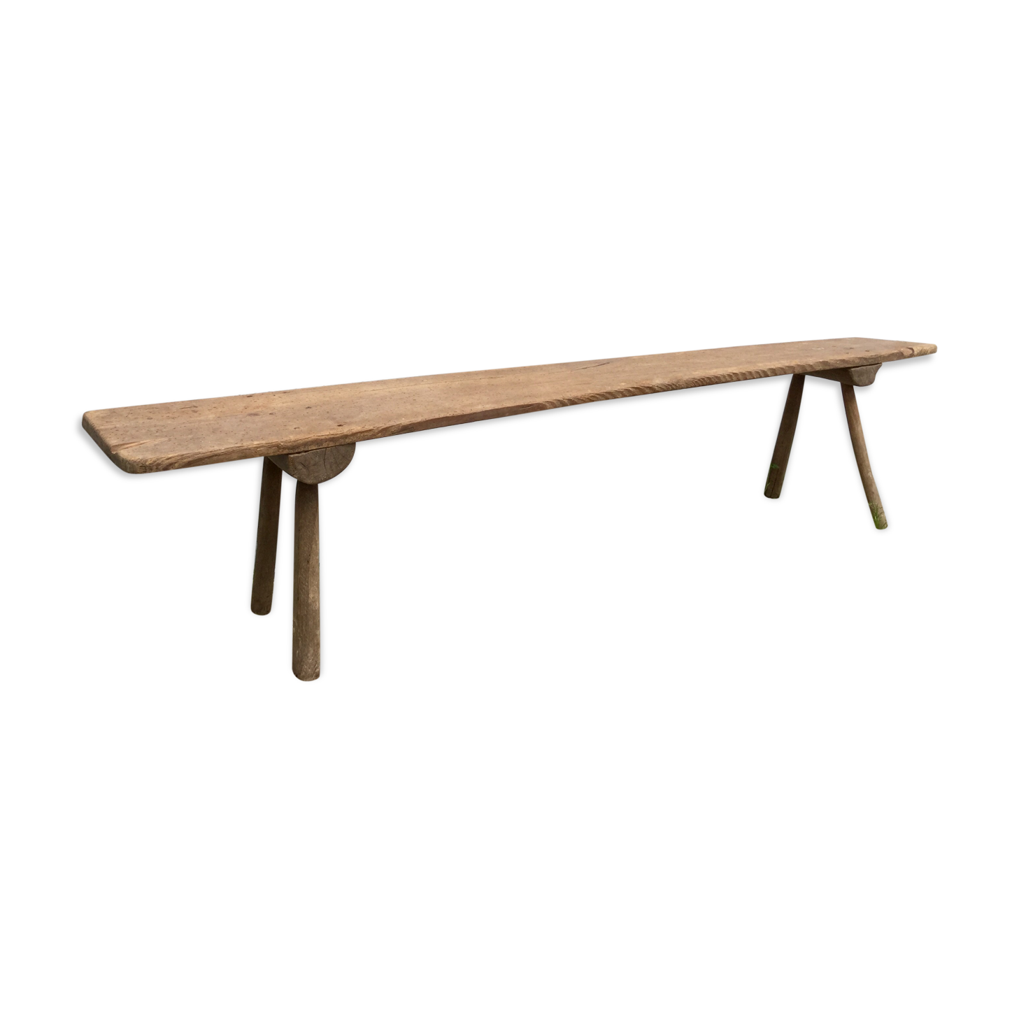 Farm old wooden bench of the 1950s