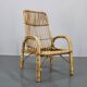Fauteuil en rotin « French Riviera » des années 1950, Italie