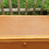 Buffet chest of drawers in bamboo rattan and canework