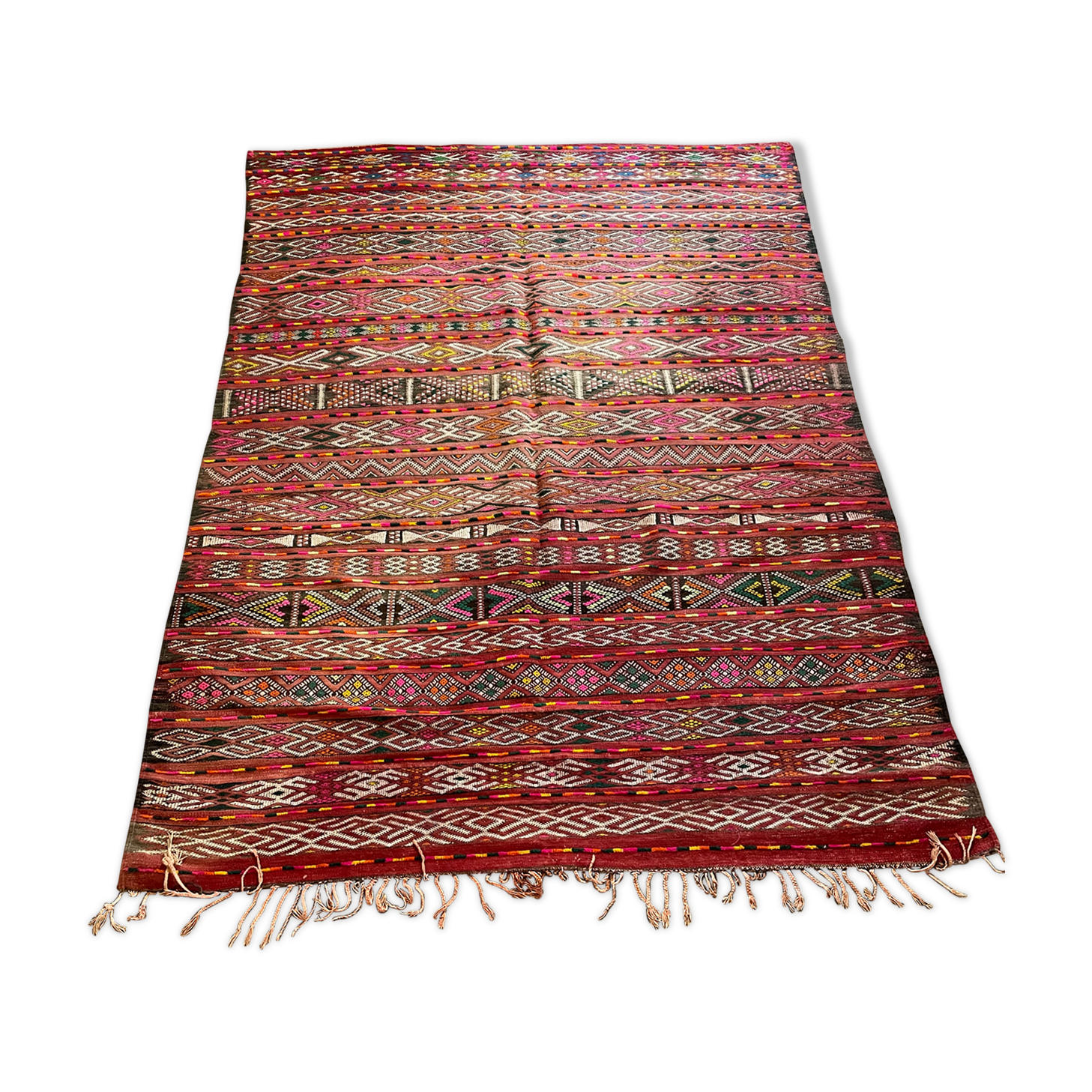 Berber carpet kilim traditional patterns, 230x170cm