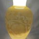 pair of small vases in hard stone carved Chinese China