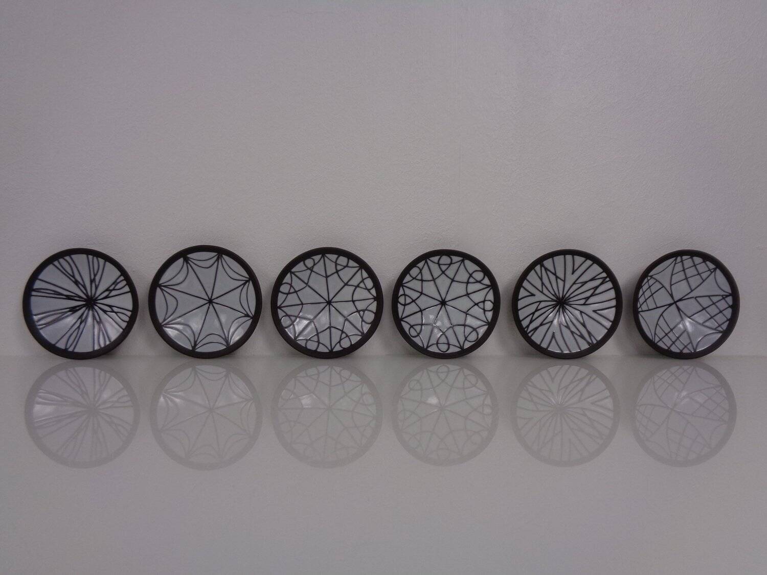 Ceramic bowls by Inge Böttger for BKW Keramik, 1960s, set of 6.