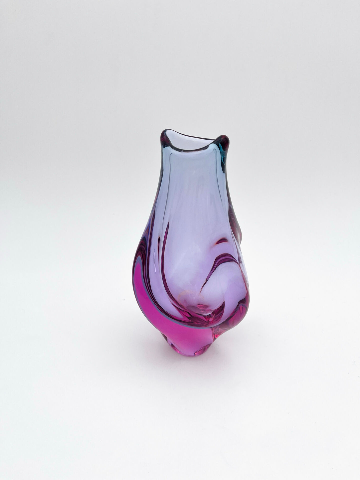 Sommerso Vase Alexandrite Miloslav Klinger ZBS - Vintage Bohemian Glass