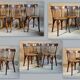 4 Baumann bistro chairs 30s curved wood