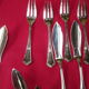 Silver metal fish service ercuis- model contours victoria