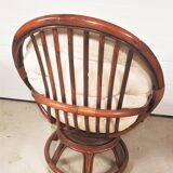 Rotating rattan chair
