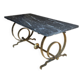 Vintage coffee table in grey/black marble - 1960s/1970s