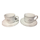 Fine earthenware set head-to-head cups heart tray