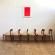 Set of 6 dining chairs, model 75 by Niels O. Møller in teak and paper cord
