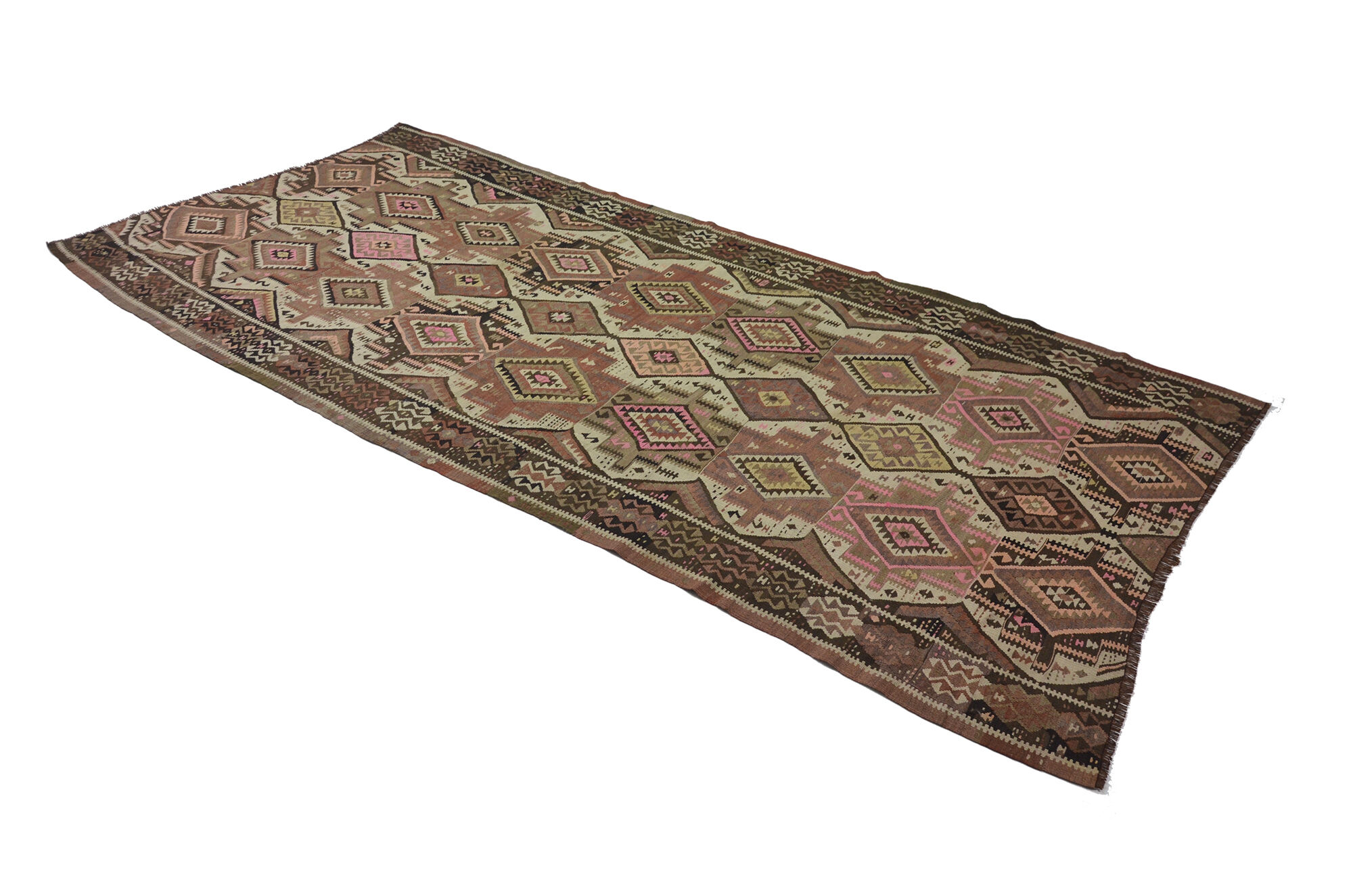 Anatolian handmade kilim rug 360 cm x 168 cm