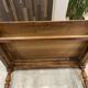 1-drawer solid oak desk with turned and carved legs, 89x62cm.