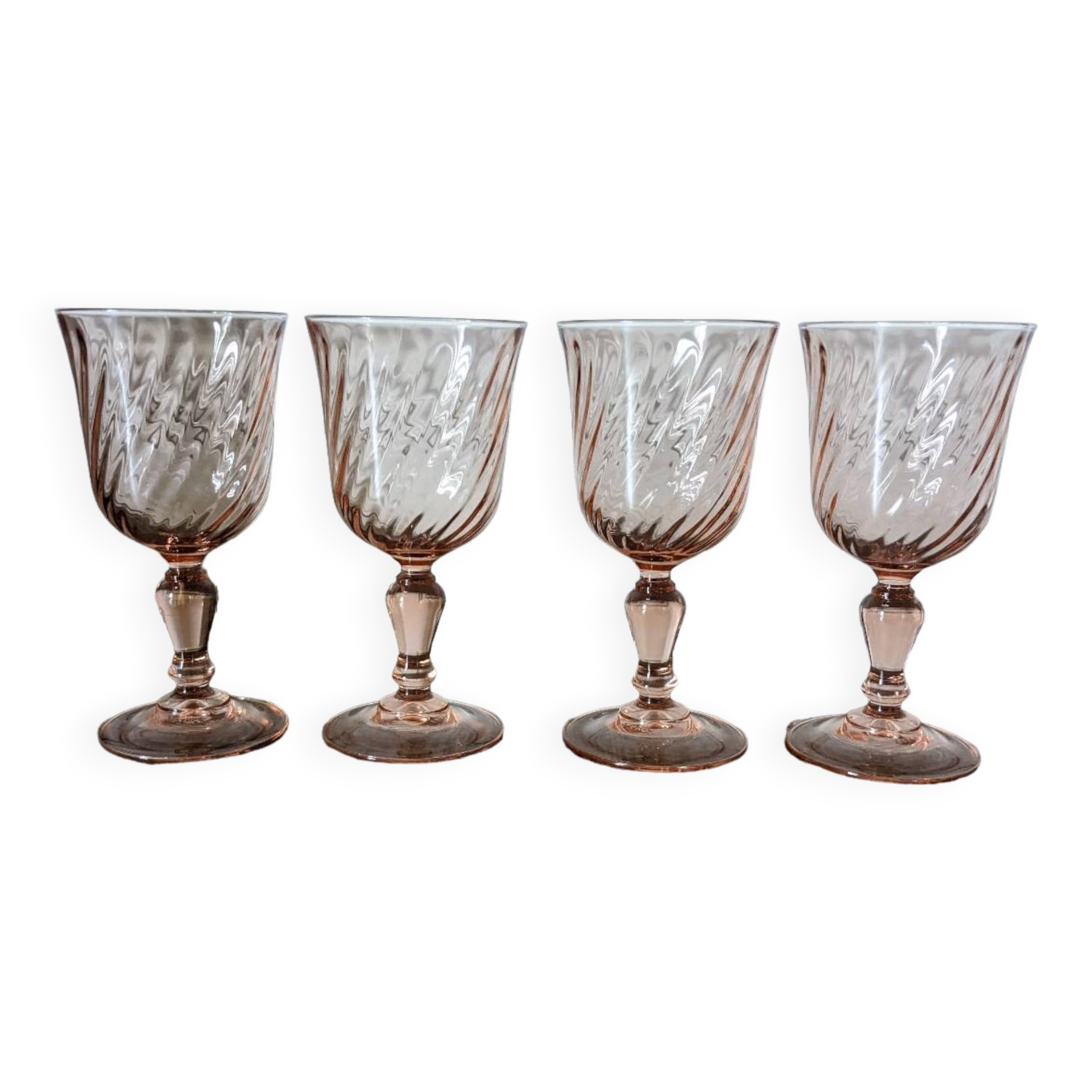 4 large Rosaline glasses