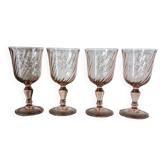 4 large Rosaline glasses