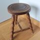 Turned wooden stool