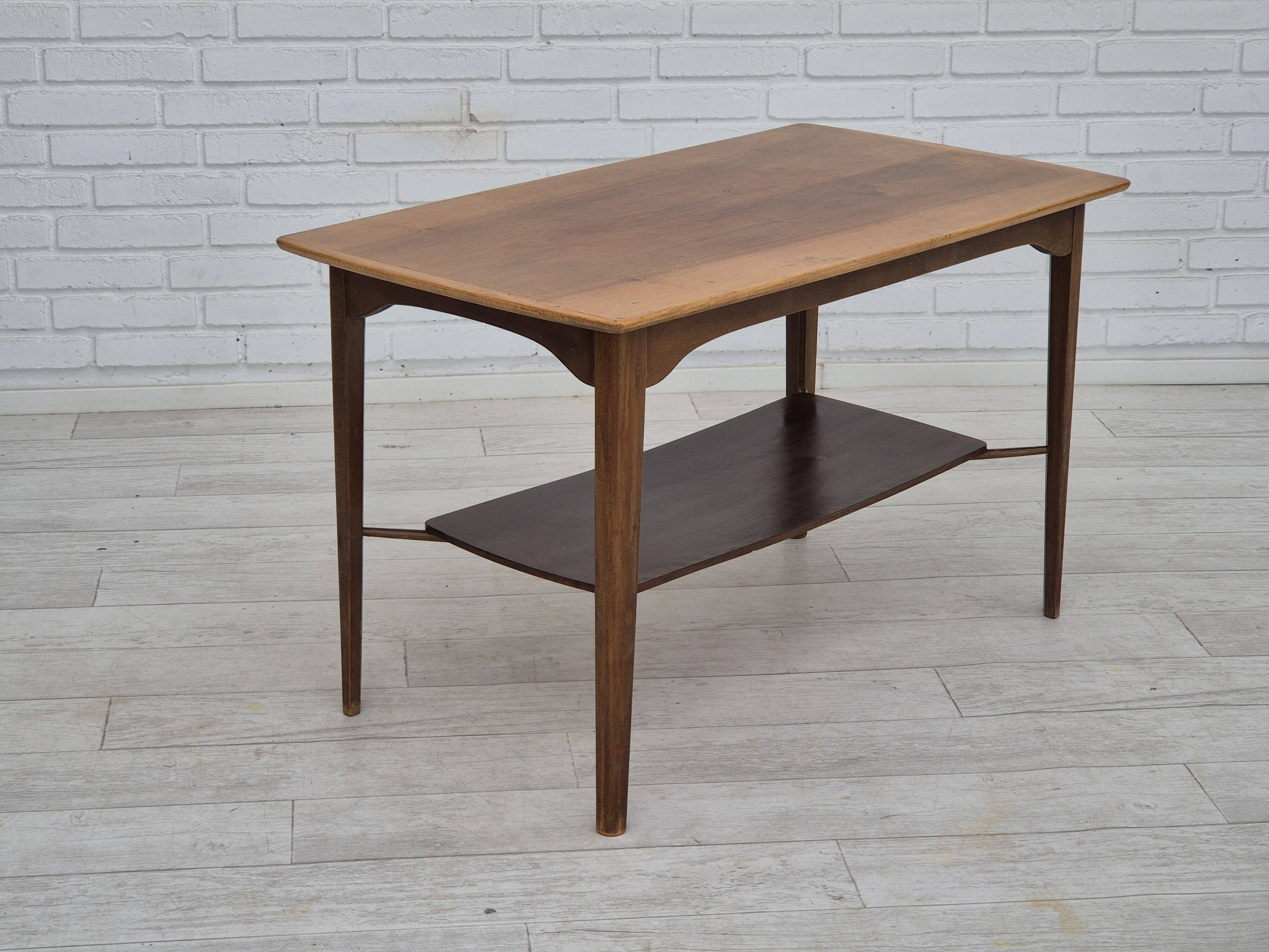 1970s, Danish design, sofa table, teak wood, beech wood, original.
