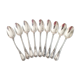 Set of 9 small silver spoons Henri Soufflot