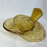 Plat en verre orangé