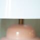 Pink ceramic lamps with methacrylate shades, 1980s, set of 2.
