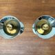 Italian postmodern metal candle holders, 1980s, set of 2