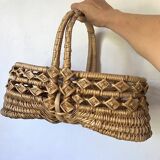 Vintage wicker woven basket