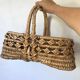 Vintage wicker woven basket