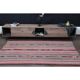 1970s Vintage Turkish Oushak Handmade Wool Cotton Pink Area Rug 157x219