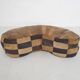 Vintage kidney shaped patchwork ottoman, The Netherlands 1970's