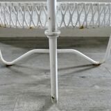 1950s white expanded metal portable bar