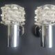 Pair of vintage 1970s chrome wall sconces.