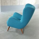 Organic XXL wingback Chair of the 50s/60s