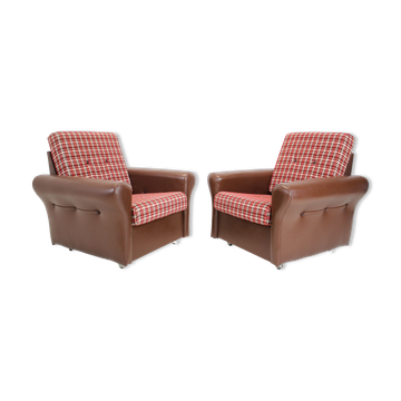 Pair of Mid-century Design Armchairs,Czechoslovakia,1960's.