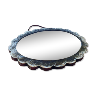 Miroir ottoman en argent massif