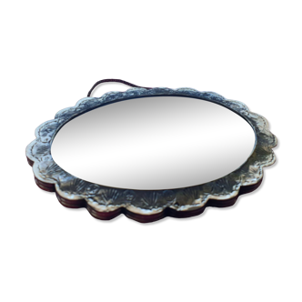 Ottoman mirror in solid silver