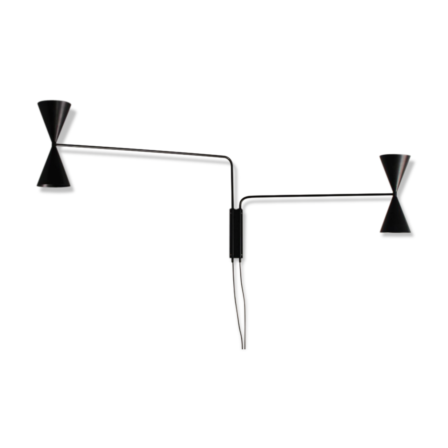 Wall lamp "bat light" with 2 arms designed by Juanma Lizana